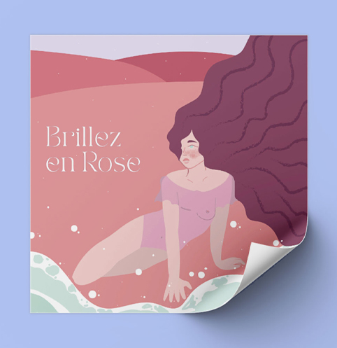 illustration Octobre rose eclosion creative agence graphique Carcassonne